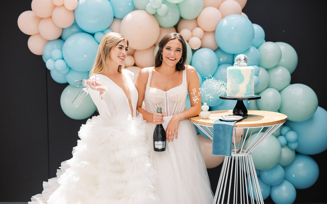 Groovy Meets Glam Wedding with Modern Pastels
